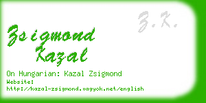 zsigmond kazal business card